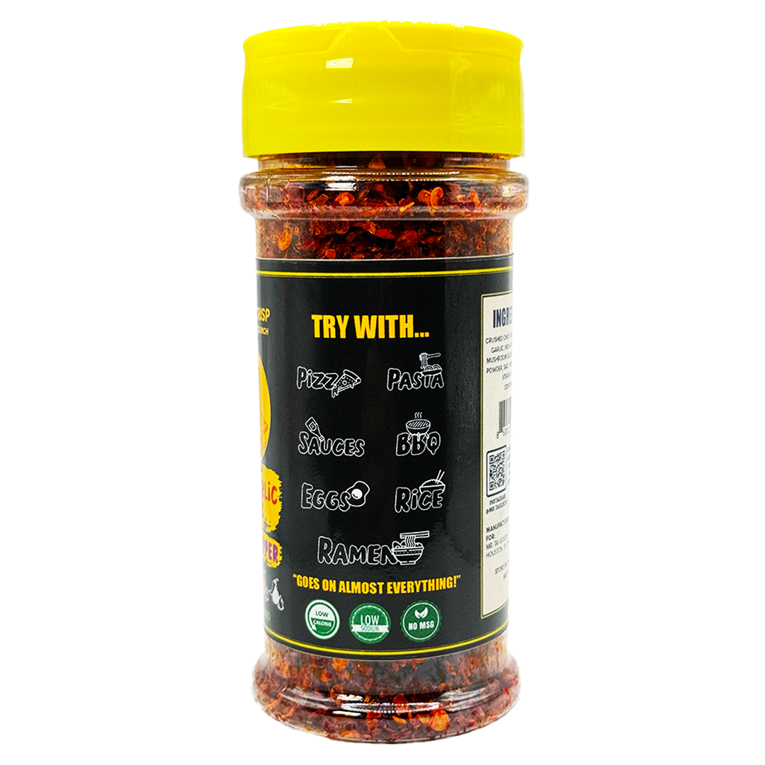 2pk - SPICY & GHOST PEPPER - Chili Garlic Flakes - 200g (8oz)