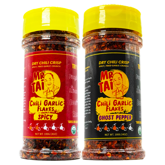 2pk - SPICY & GHOST PEPPER - Chili Garlic Flakes - 200g (8oz)